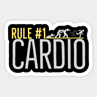 Rule #1 Cardio Funny Zombie Chase Sticker